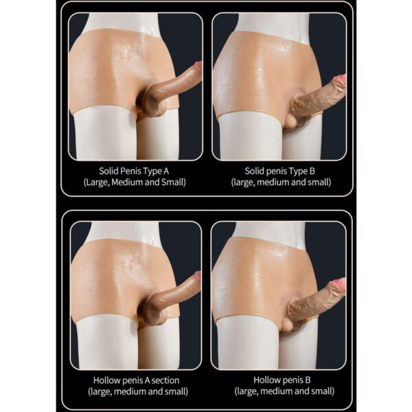 Giyilebilir Silikon Gerçekçi Dildo Pantolon Küçük Boy Dolu Strapon - Görsel 3