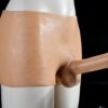 Giyilebilir Silikon Gerçekçi Dildo Pantolon Orta Boy Dolu Strapon - Görsel 6