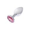 Metal Elmas Taşlı Anal Plug Rose Küçük Boy