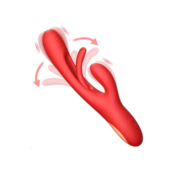 Modern 3 Modlu Rabbit Vibrator Kırmızı - Görsel 1