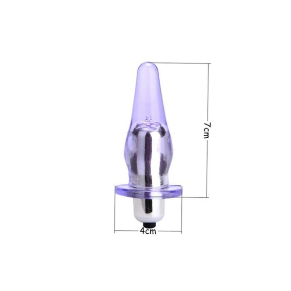 Şeffaf Silikon Anal Vibratör Rose - Görsel 2