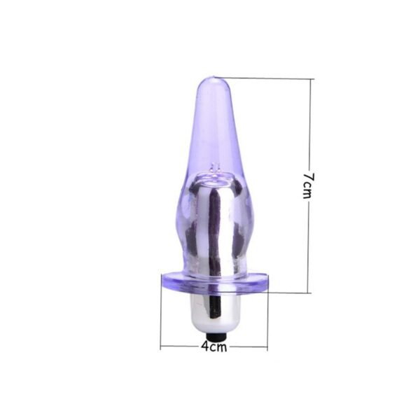 Şeffaf Silikon Anal Vibratör Siyah - Görsel 2