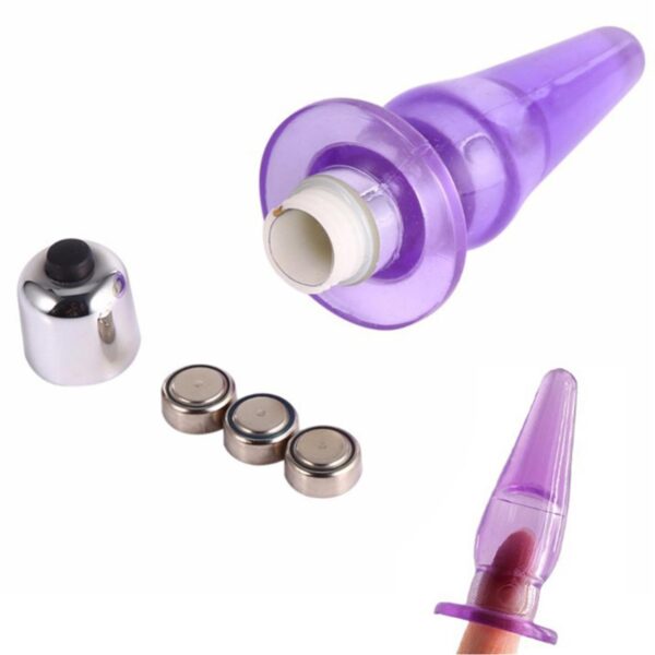 Şeffaf Silikon Anal Vibratör Siyah - Görsel 3