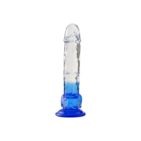 Silikon Şeffaf Mavi Realistik Dildo 15 cm - Görsel 2