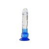 Silikon Şeffaf Mavi Realistik Dildo 20 cm - Görsel 2