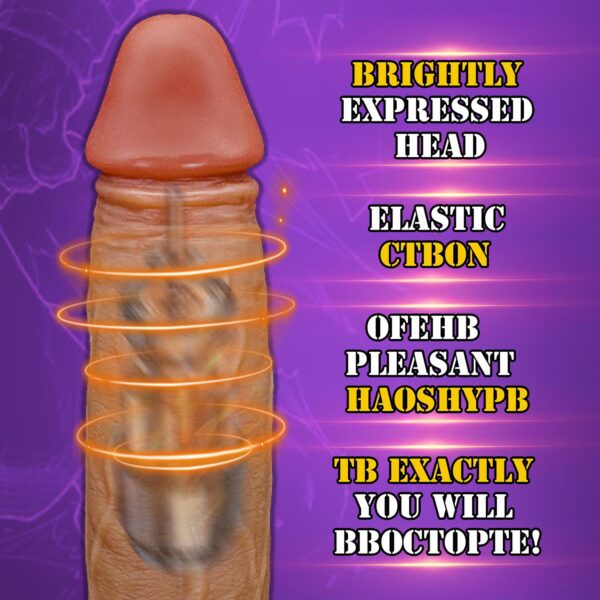 Telefon Kontrollü Hareketli Gerçekçi Dildo Vibratör Esmer - Görsel 4