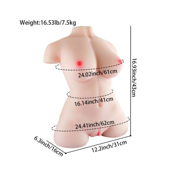 Orta Boy Realistik Sarışın Mastürbatör 7,5 kg - Görsel 2