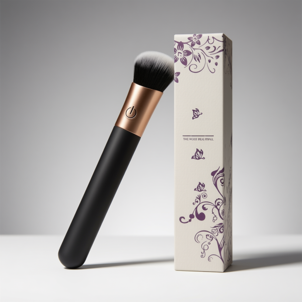 Makyaj Fırçası Şeklinde Vibratör Siyah - Görsel 2