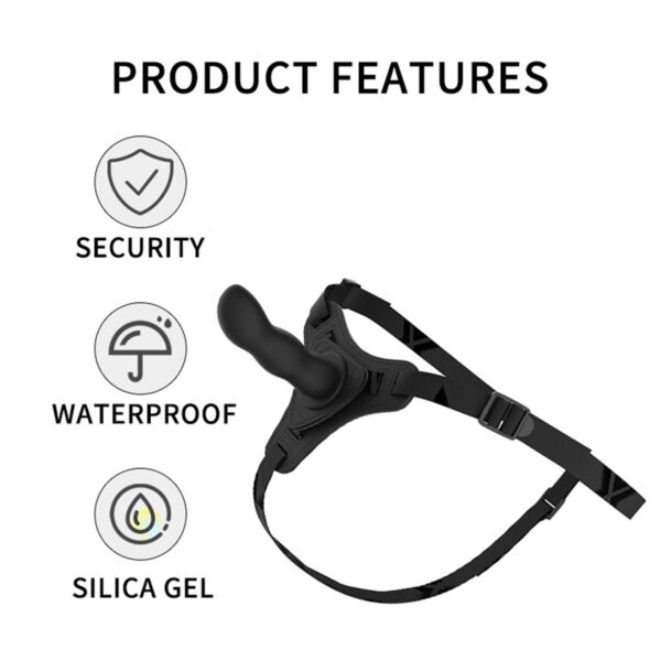 Belden Bağlamalı Modern Dildo Siyah 12,5 cm - Görsel 4