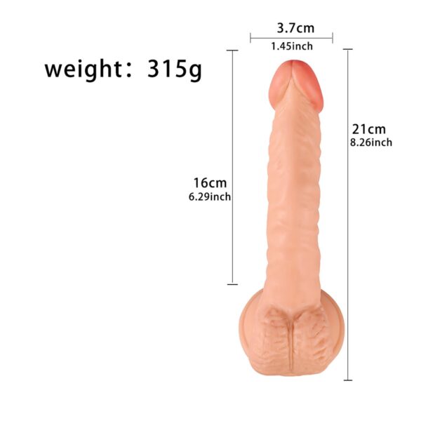 Belden Bağlamalı Realistik Dildo 17 cm - Görsel 3
