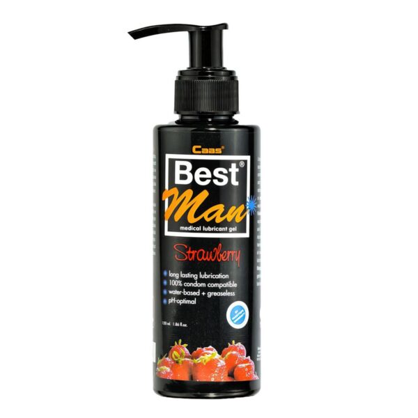 Best Man Çilek Aromalı Kayganlaştırıcı Jel 150 ml - Görsel 1