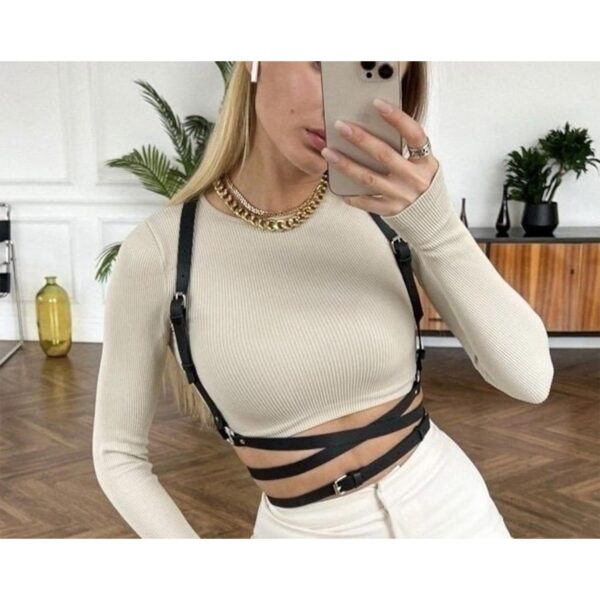 CrossFit Deri Harness Gövde Aksesuarı Siyah - Görsel 4