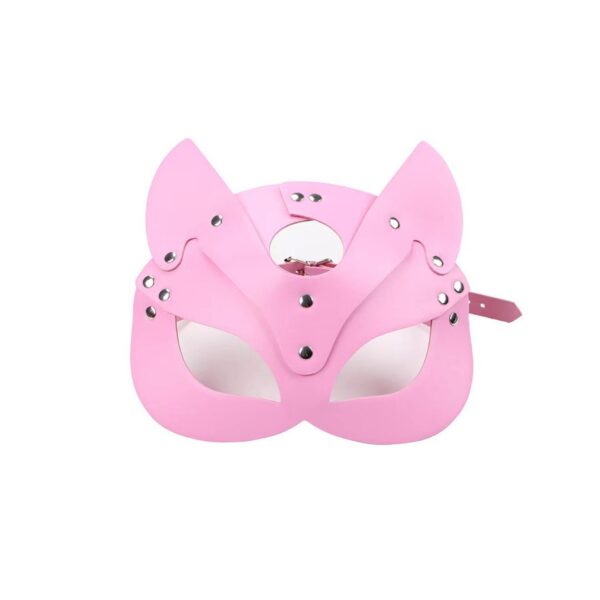 Deri Fantezi Maskesi Pembe - Görsel 1