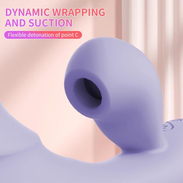 Emişli Curved Rabbit Vibratör Mor - Görsel 4