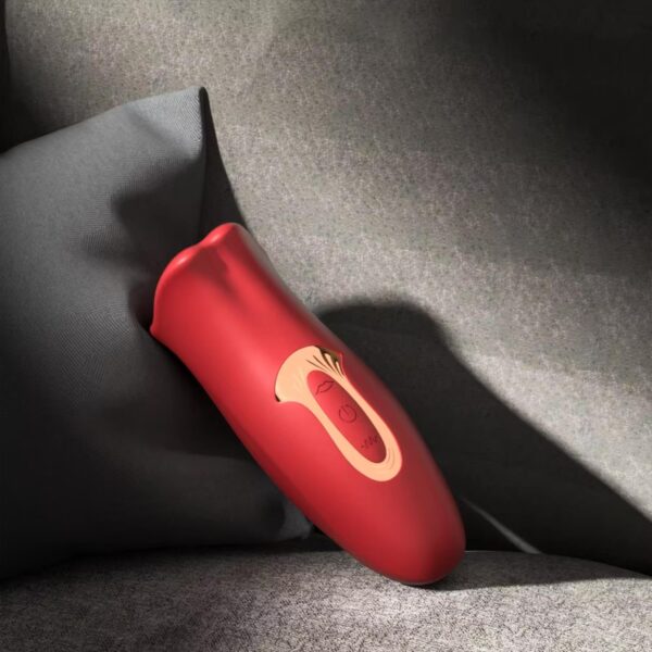 Emişli Dilli Dudak Vibratör Kırmızı - Görsel 5