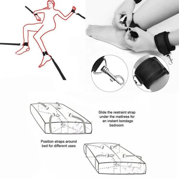 Yatak Bağlama Fantezi Kemeri Seti Siyah - Görsel 7