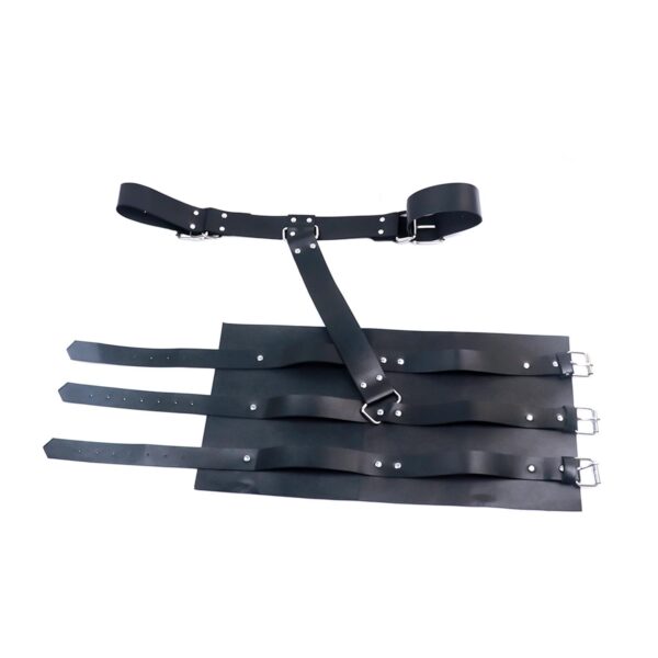 Siyah Deri Kol ve El Bağlama Harness Seti - Görsel 2