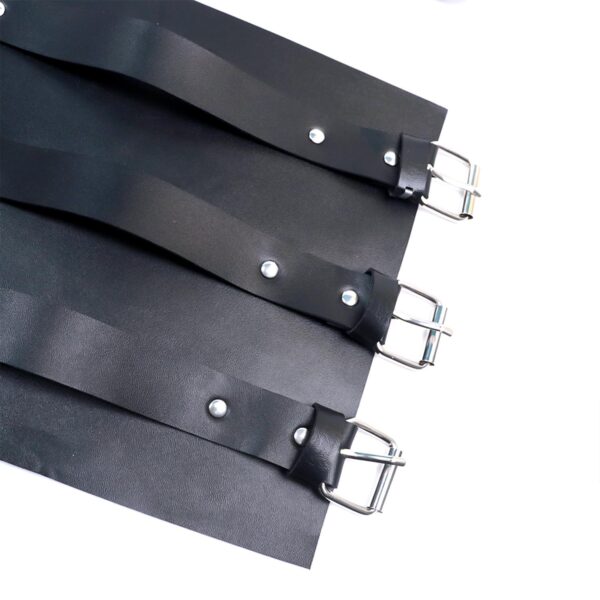 Siyah Deri Kol ve El Bağlama Harness Seti - Görsel 5