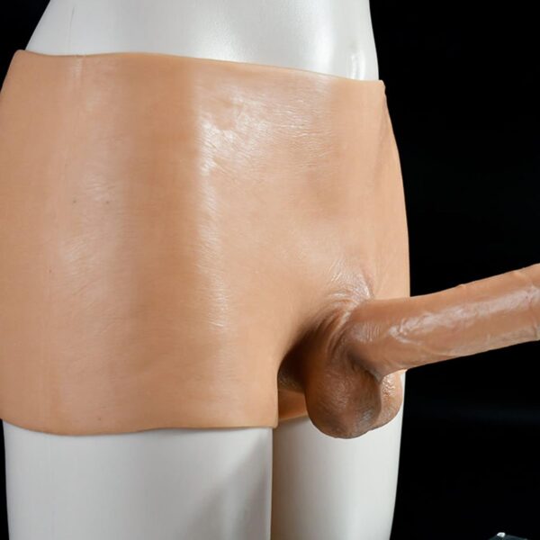 Giyilebilir Silikon Gerçekçi Dildo Pantolon Küçük Boy Boş Strapon - Görsel 6