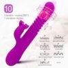 Hareketli Uyarıcılı Isıtmalı Rabbit Vibratör Mor - Görsel 6