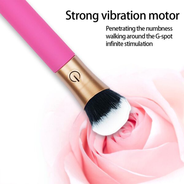 Makyaj Fırçası Şeklinde Vibratör Mor - Görsel 3