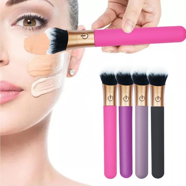 Makyaj Fırçası Şeklinde Vibratör Mor - Görsel 5