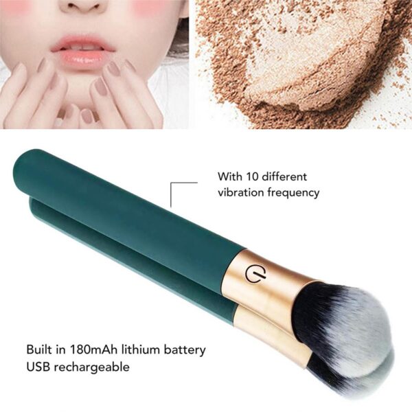 Makyaj Fırçası Şeklinde Vibratör Siyah - Görsel 6