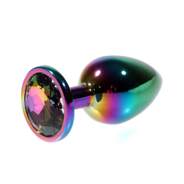 Metal Rainbow Taşlı Rainbow Anal Plug Küçük Boy - Görsel 1
