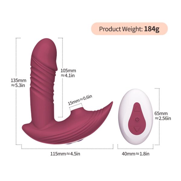 Modern Emişli Hareketli Giyilebilir Vibratör Kırmızı - Görsel 2