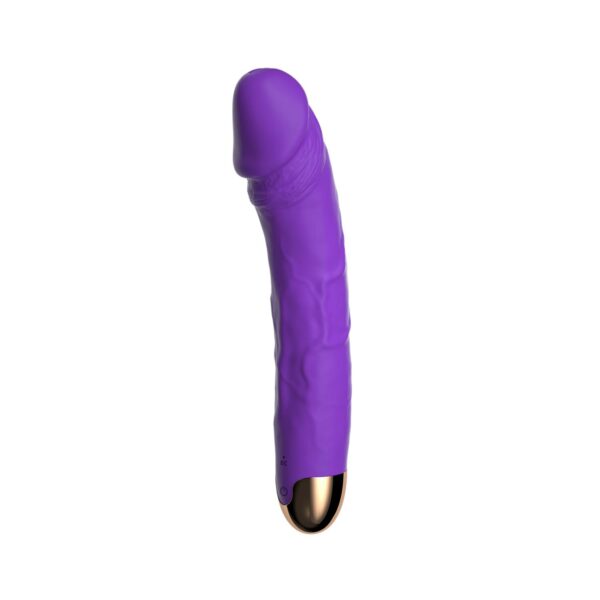 Modern Gerçekçi Dildo Vibratör Mor - Görsel 1