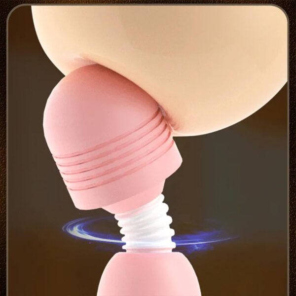 Modern Masaj Wand Vibratör Pembe - Görsel 4