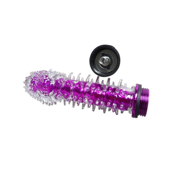Modern Tırtıklı Şeffaf Vibratör Mor - Görsel 2