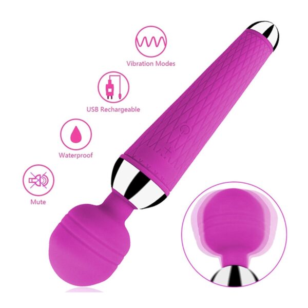 Modern Wand Vibratör Pembe - Görsel 3