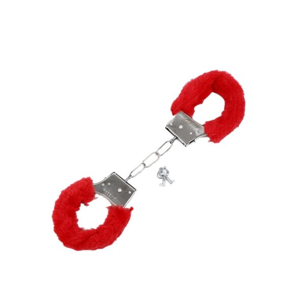 Peluşlu Metal Fantezi Kelepçe Kırmızı - Görsel 1