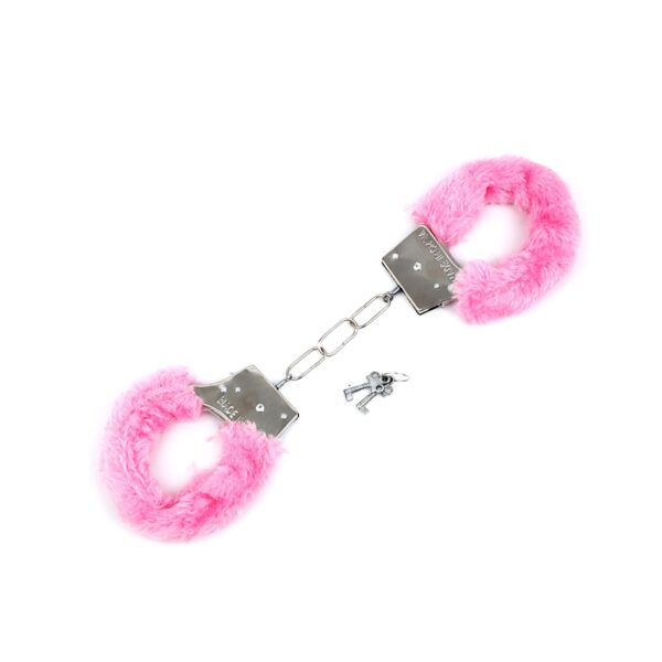 Peluşlu Metal Fantezi Kelepçe Pembe - Görsel 1