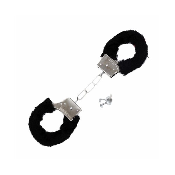 Peluşlu Metal Fantezi Kelepçe Siyah - Görsel 1