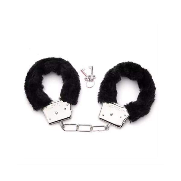 Peluşlu Metal Fantezi Kelepçe Siyah - Görsel 2