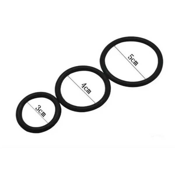 Siyah Penis Halkası Set 3'lü - Görsel 2