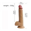 Realistik Dildo - Esmer 24,5 cm - Görsel 5