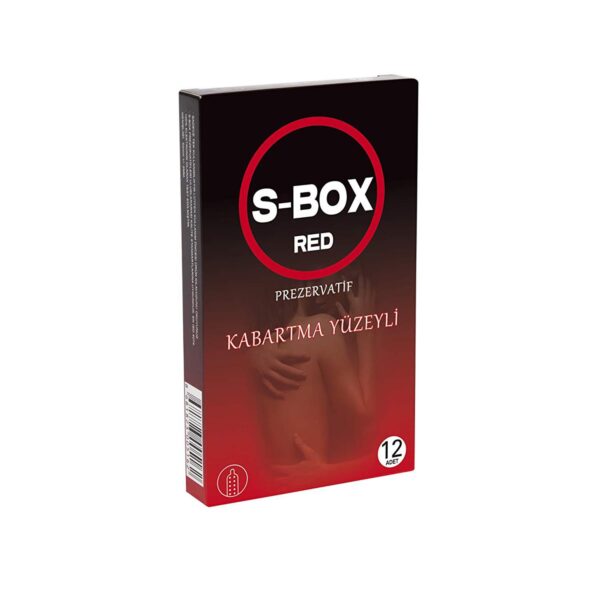 S-Box Red Haz Kabartma Yüzeyli Prezervatif - Görsel 1