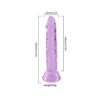 Şeffaf Mor Silikon Gerçekçi Dildo 14cm - Görsel 2