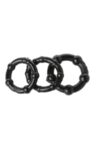 Silikon Boğumlu Penis Halkası Siyah 3'lü