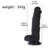 Siyah Realistik Dildo - 22 Cm - Görsel 4
