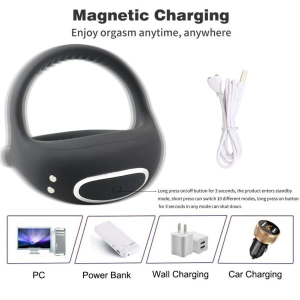 Telefon Kontrollü Titreşimli Penis Halkası - Görsel 7