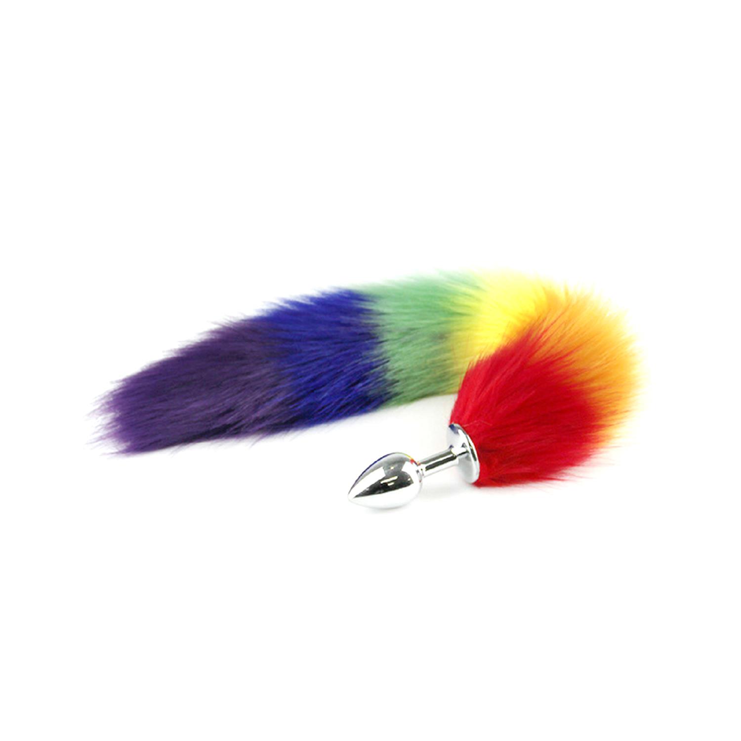 tilki-kuyruk-anal-plug-rainbow-2102.jpg Tilki Kuyruk Anal Plug Rainbow - Görsel 1