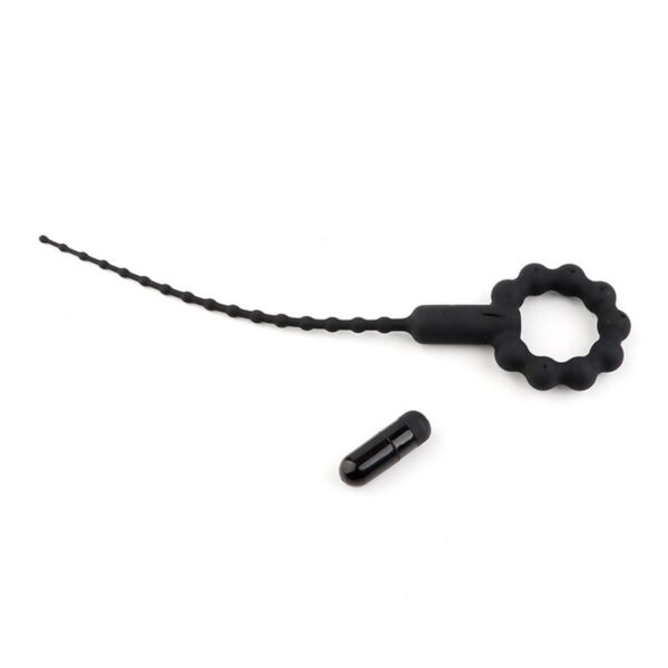 Titreşimli Boğumlu Penis Plug Siyah - Görsel 2