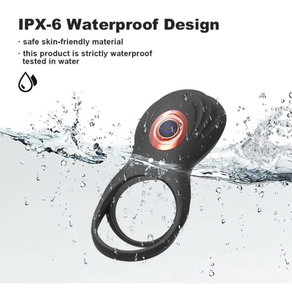 Titreşimli Büyük Penis Halkası Siyah - Görsel 4