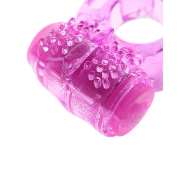 Titreşimli Pembe Silikon Penis Halkası - Görsel 3