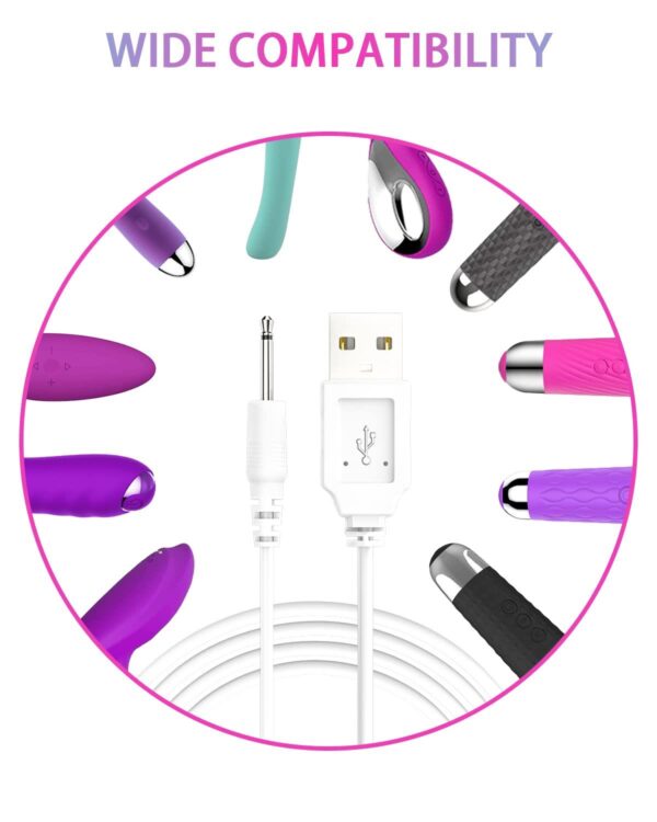 Vibratör İçin DC Uçlu USB Şarj Kablosu 30 cm - Görsel 2