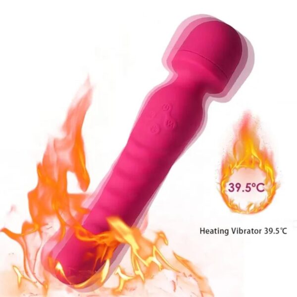 Çift Taraflı Wand Vibratör Kırmızı - Görsel 2